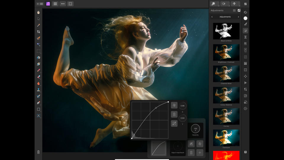 Affinity Photo for iPad editing screenshot