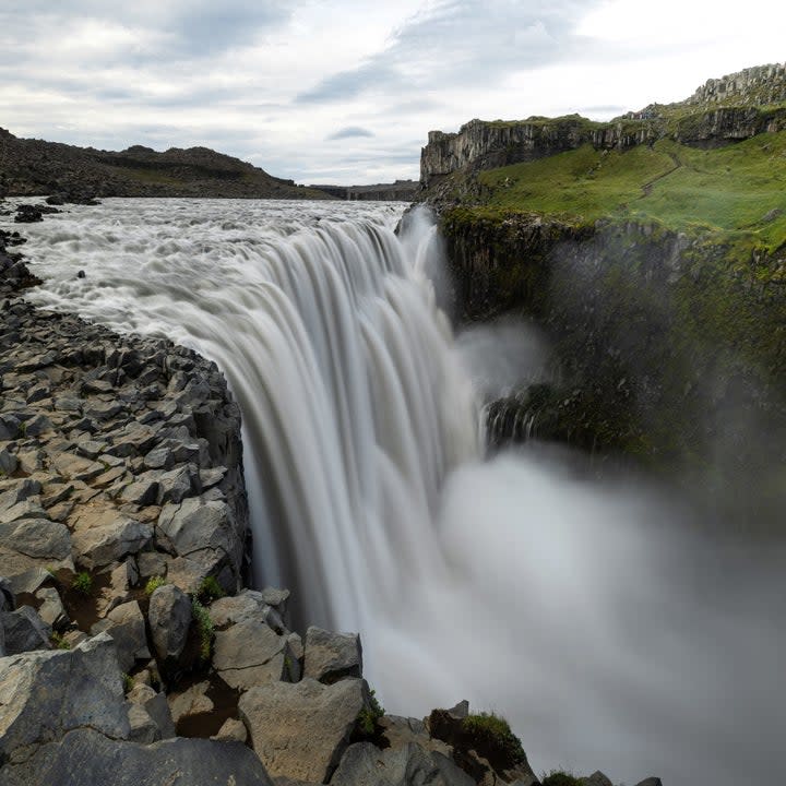 The massive Dettifoss waterfall