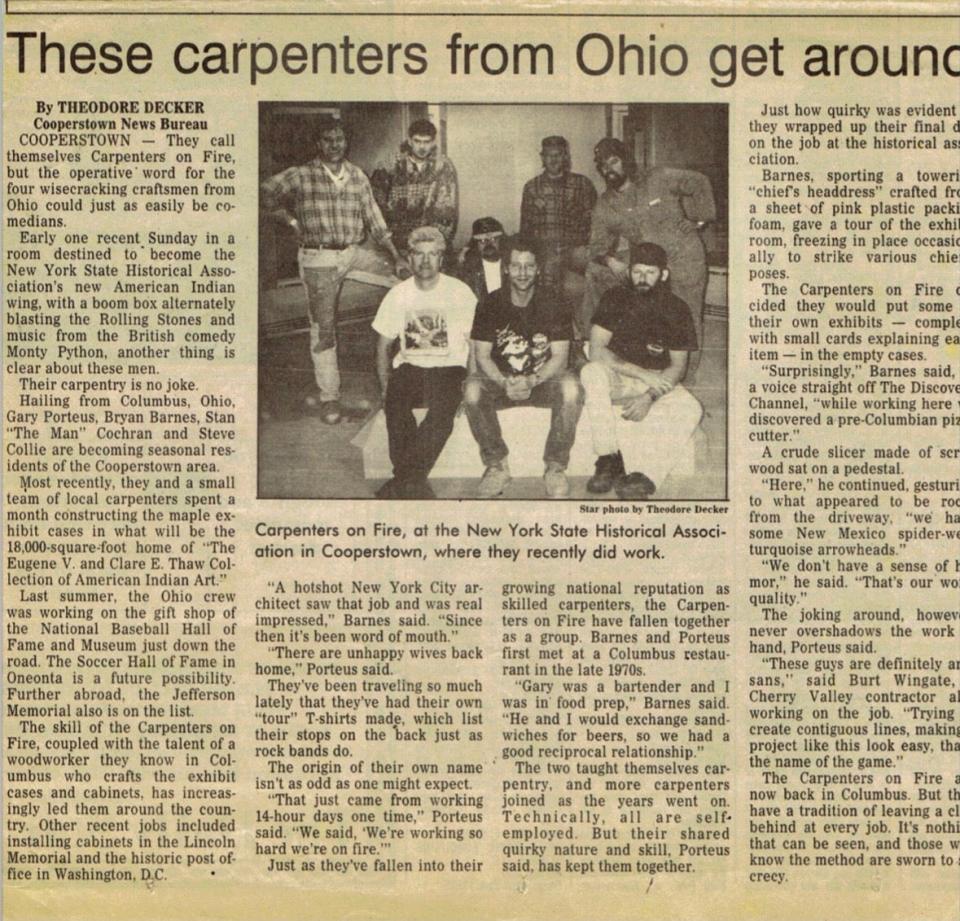 Carpenter Gary Porteus of Ostrander sent Dispatch columnist Theodore Decker this old newspaper clipping of the author's, after reading Decker's column Sunday about Porteus' encounter with rock legend Meat Loaf.