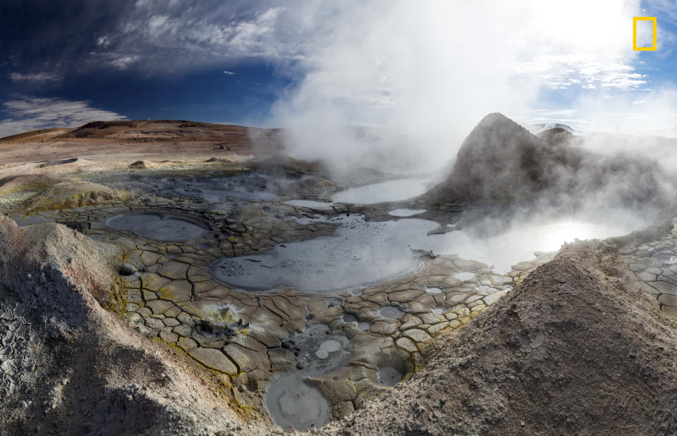 <p>“I arrived at Sol de Mañana Geysers in the early morning. The light condition was excellent during sun rising. Looking at the boiling mud pots and erupting geysers made me feel that I was back to the early earth about billion years ago. I was impressed with the spectacular landscape, gorgeous geothermal soil texture and amazing atmosphere. I am glad to have a chance to share this unforgettable moment with you all.” (© King Ho Antony Tang/National Geographic Travel Photographer of the Year Contest) </p>