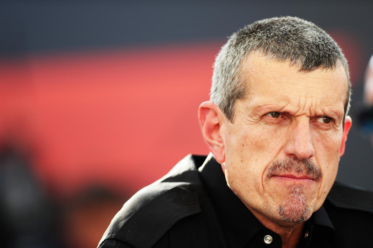 ABU DHABI, UNITED ARAB EMIRATES - NOVEMBER 24: Haas F1 Team Principal Guenther Steiner looks on in the Paddock during practice ahead of the F1 Grand Prix of Abu Dhabi at Yas Marina Circuit on November 24, 2023 in Abu Dhabi, United Arab Emirates. (Photo by Peter Fox/Getty Images)