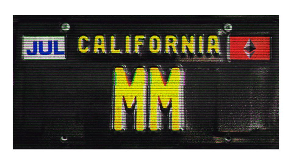 The “MM” license plate NFT - Credit: MMPlate.com