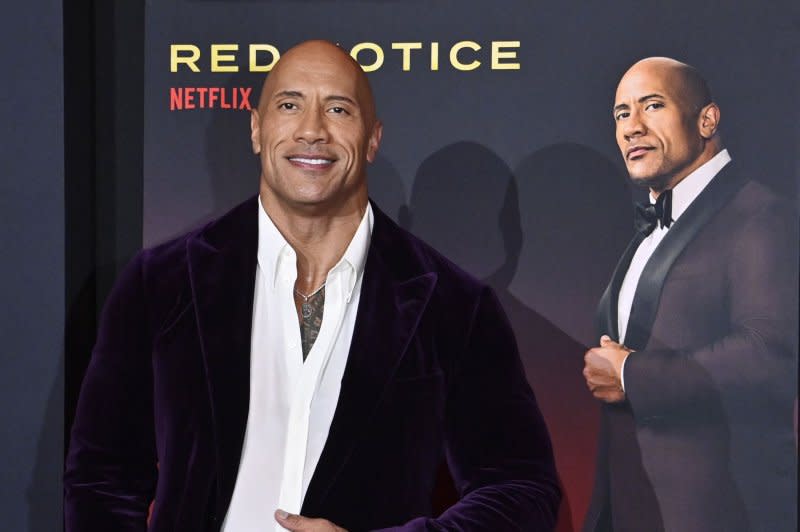 Dwayne Johnson attends the Los Angeles premiere of "Red Notice" in 2021. File Photo by Jim Ruymen/UPI