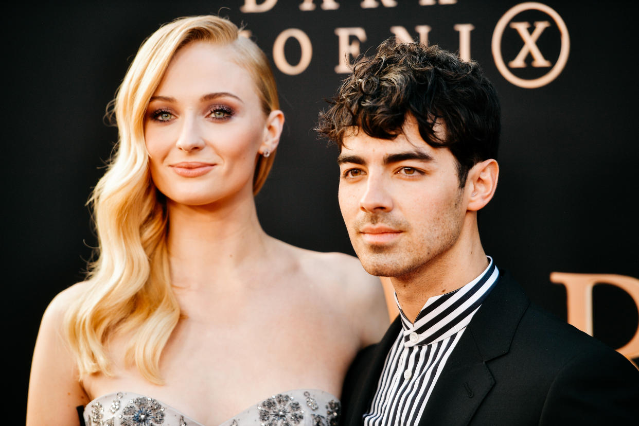 HOLLYWOOD, CALIFORNIA - JUNE 04: (EDITORS NOTE: Image has been processed using digital filters) Sophie Turner and Joe Jonas attend the premiere of 20th Century Fox's "Dark Phoenix" at TCL Chinese Theatre on June 04, 2019 in Hollywood, California. (Photo by Matt Winkelmeyer/Getty Images)