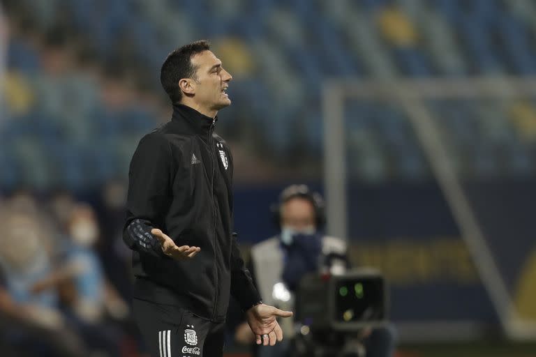 Scaloni en los cuartos de final de la Copa América