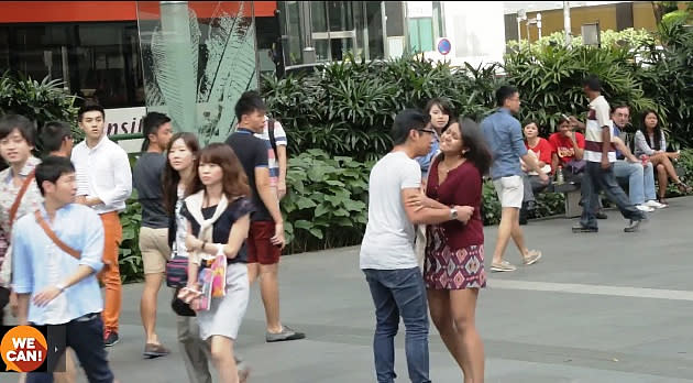 A shocking anti-domestic violence campaign video by Aware draws flak from netizens. (Yahoo screengrab of YouTube video)