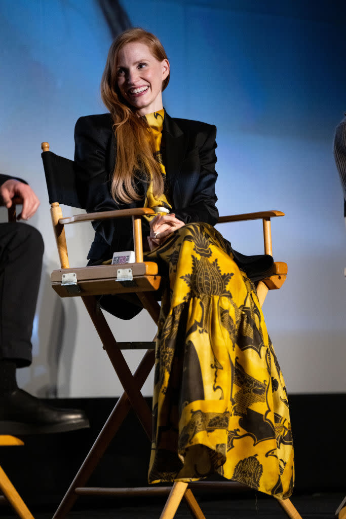 LOS ANGELES, CALIFORNIA - DECEMBER 07: Actress Jessica Chastain attends the Film Independent Special Screening of "Memory" at Harmony Gold on December 07, 2023 in Los Angeles, California. (Photo by Amanda Edwards/Getty Images)