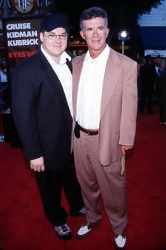 Alan Thicke , legendary for his late night talk show "Thicke Of The Night" as well as the " Not Quite Human " saga, with his son Brennan at the LA premiere for Eyes Wide Shut Photo by Jeff Vespa/Wireimage.com