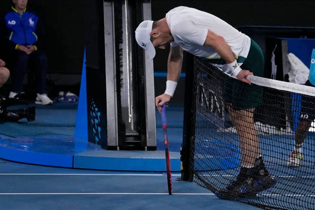 An exhausted Sir Andy Murray bowed out of the Australian Open in the third round after a gruelling 4am finish in his previous match.