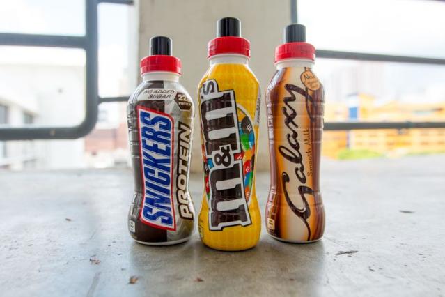 m&m chocolate milk drink