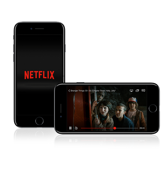 The Netflix app displayed on an iPhone.