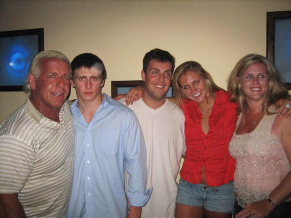 <p>Ric Flair Instagram</p> Ric Flair with his family