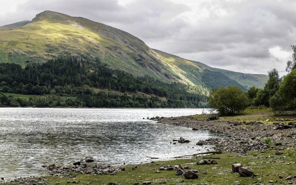 View from the west shore of Lake Thirlmere, where the zip wire would be erected from one side to the other