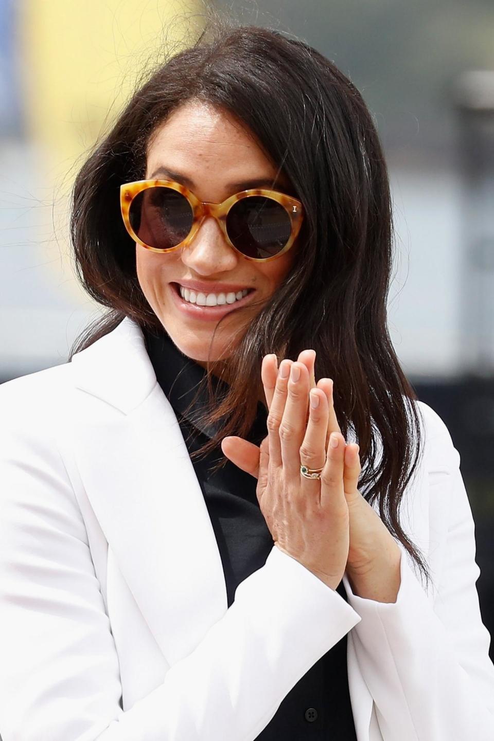 Meghan during the JLR Drive Day on Saturday ((Credit too long, see caption))