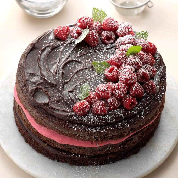 Raspberry Fudge Torte