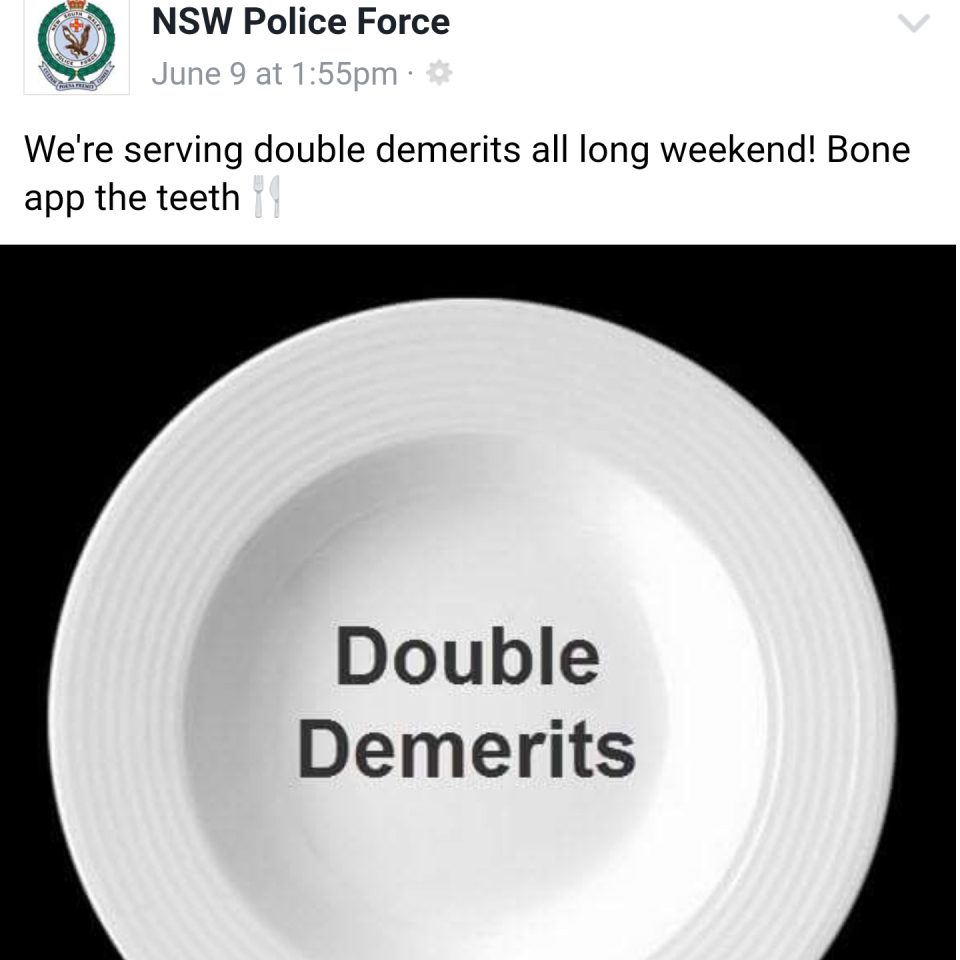 NSW Police funniest Facebook posts