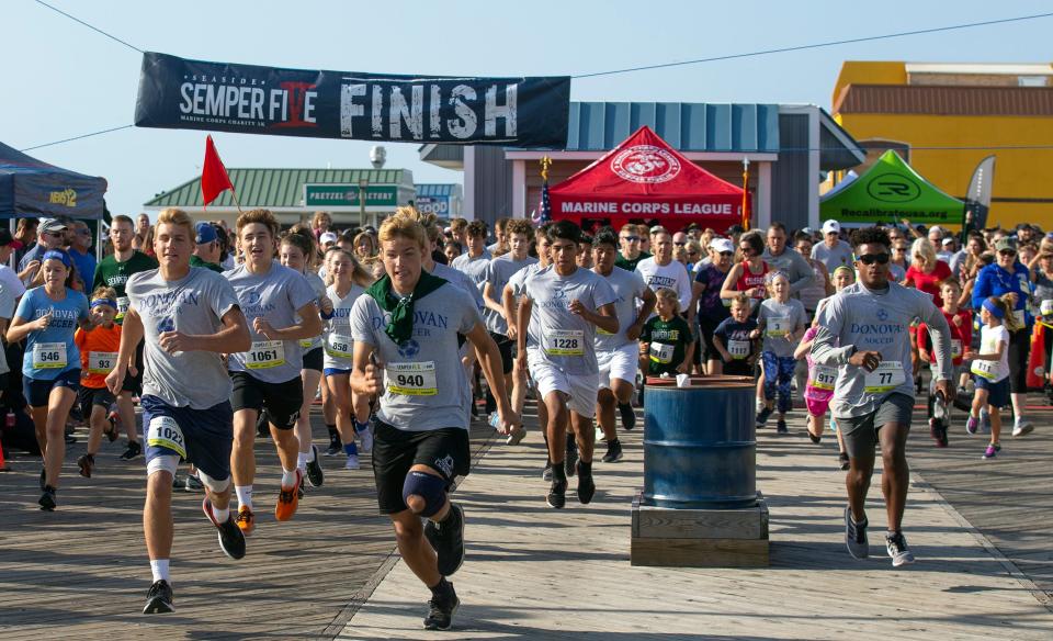  Three years after its cancellation due to a terrorist bombing, the sixth annual Seaside Semper Five Marine Corps Charity 5K Run/Walk returned to the Jersey Shore. this Saturday. This year’s race once again, attracted thousands of participants, all taking part in a massive effort to once again show the spirit and determination of race community sending a strong message that they will not be deterred by terrorism. 