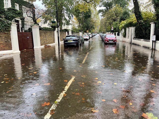 Some parts of the country were flooded after heavy rainfall overnight into Thursday (Laura Parnaby/PA)