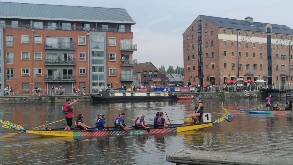 Image of the dragon boat race in Gloucester