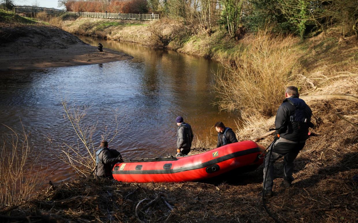 Members of the Specialist Group International work as they continue to search River Wyre for Nicola Bulley who is currently missing in Lancashire - Reuters