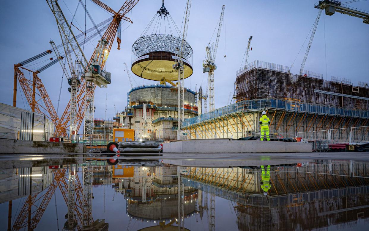 Hinkley Point C's first reactor building