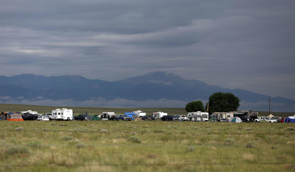 <p>View of the III% United Patriots’ Field Training Exercise camp during a patriot event in the country, outside Fountain, Colo., July 29, 2017. (Photo: Jim Urquhart/Reuters) </p>