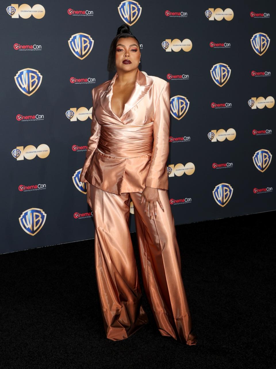 LAS VEGAS, NEVADA - APRIL 25:  Taraji P. Henson poses for photos as she promotes the upcoming film "The Color Purple" at the State of the Industry and Warner Bros. Pictures Presentation at The Colosseum at Caesars Palace during CinemaCon, the official convention of the National Association of Theatre Owners, on April 25, 2023, in Las Vegas, Nevada. (Photo by Gabe Ginsberg/Getty Images) ORG XMIT: 775964008 ORIG FILE ID: 1485189879