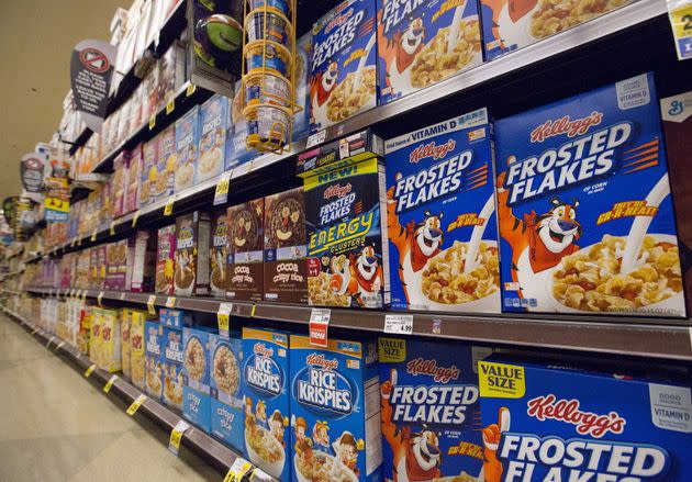 Various types of Kellogg's cereals are pictured at a Ralphs grocery store in Pasadena, California, on Aug. 3, 2015. (Photo: Mario Anzuoni via Reuters)