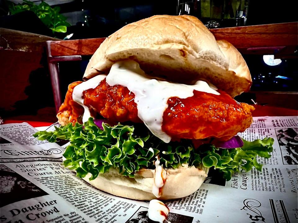 A Buffalo chicken sandwich from The Barn Grill, a West Creek-based ghost kitchen.