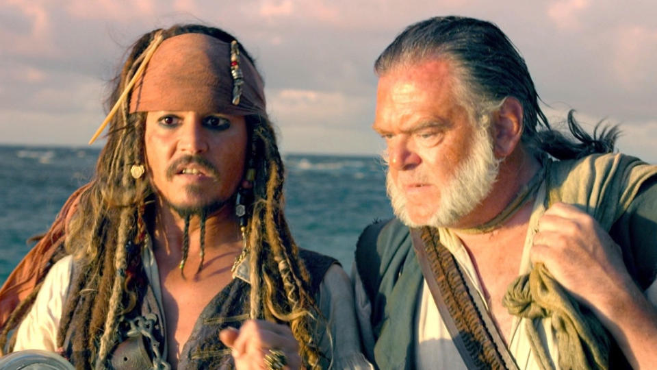 Johnny Depp and Kevin McNally in 'Pirates of the Caribbean: On Stranger Tides'. (Credit: Disney)