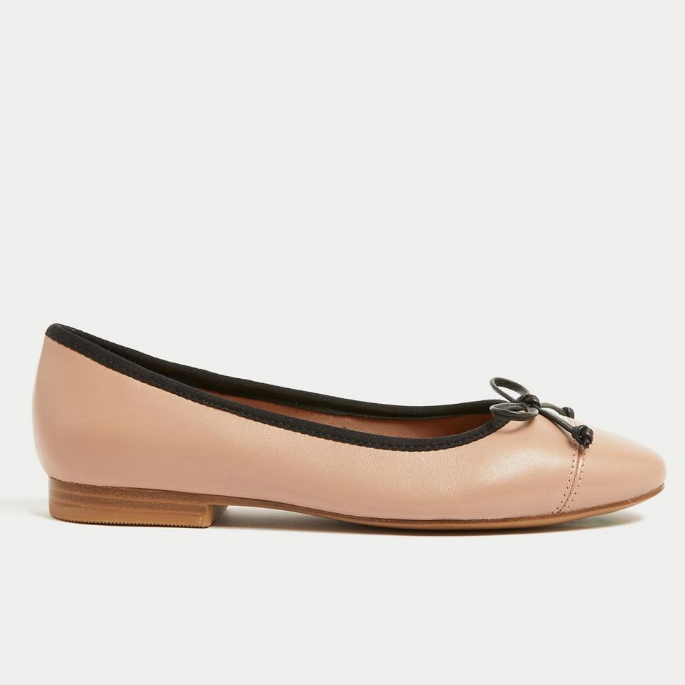 M&S Leather Ballet Pumps