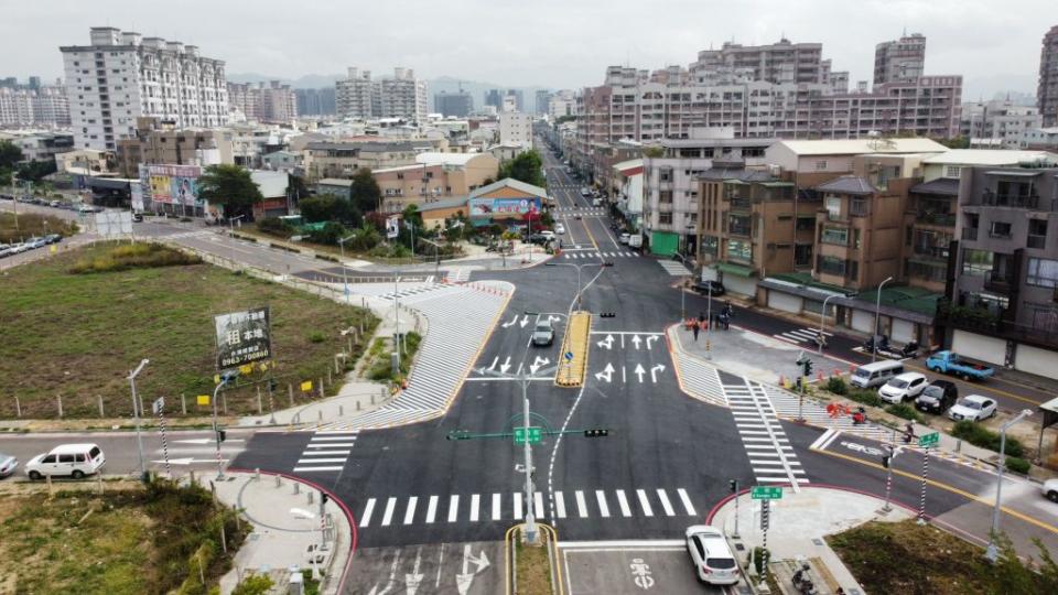 北屯區昌平東八路銜接興安路至松竹北路道路開闢工程完工。（記者徐義雄攝）