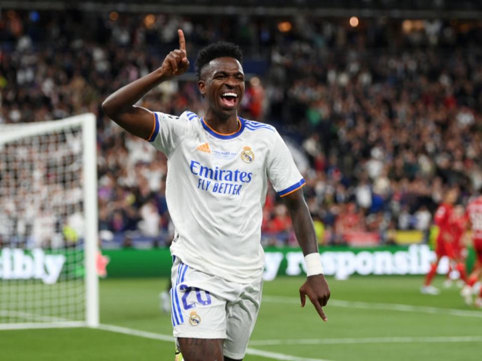 Vinicius celebrates scoring the only goal (Getty Images)