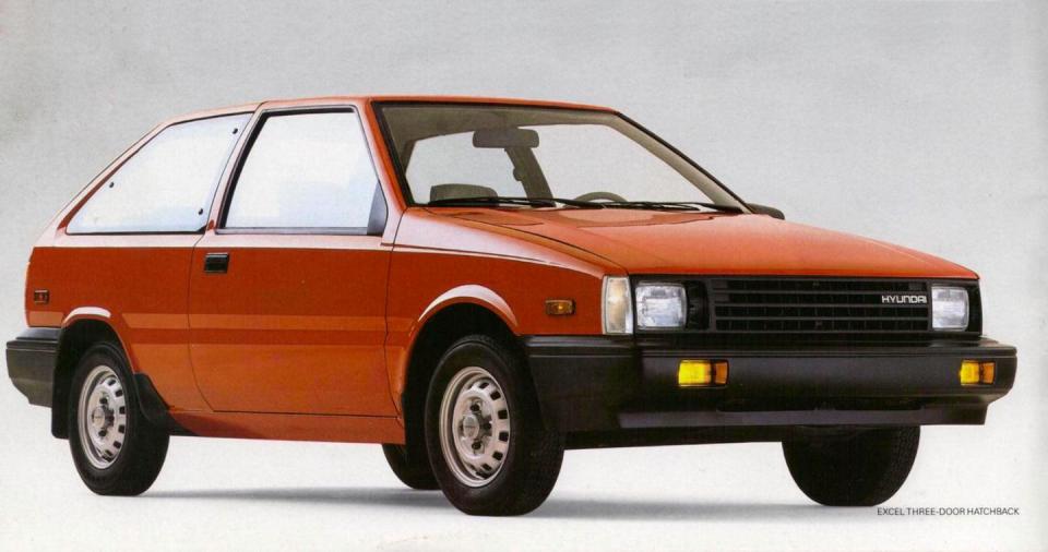 1986 hyundai excel brochure image