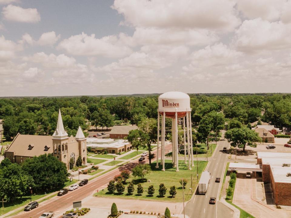 Downtown Minden, Louisiana.