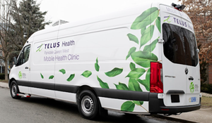 A photo of the Parkdale Queen West Mobile Health Clinic powered by TELUS Health. Credit: Nick Menzies