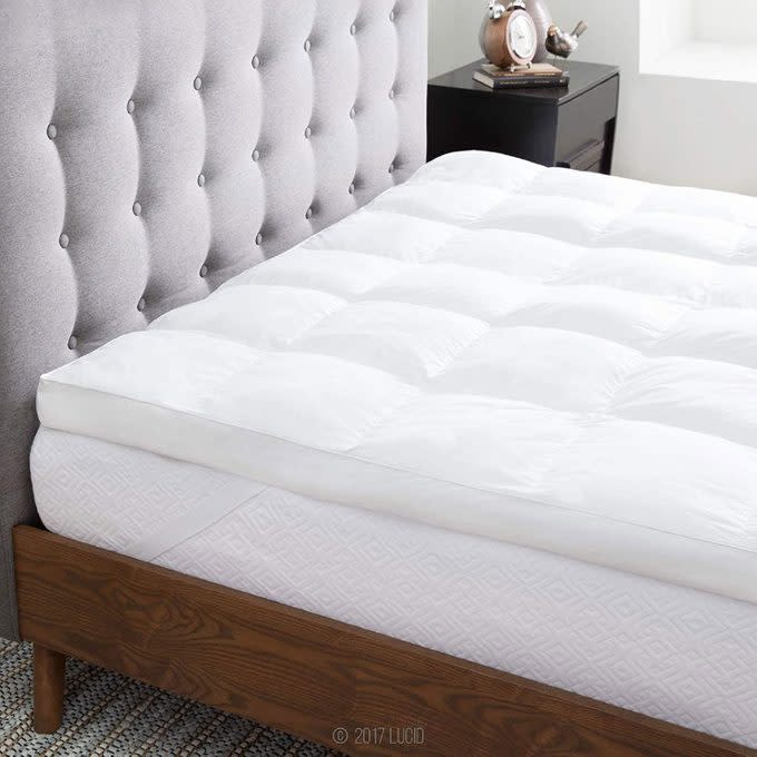 LUCID Ultra Plush Down Alternative Fiber Bed Mattress Topper