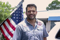 Georgia Republican state Rep. Steven Sainz stands for a portrait in Kingsland, Ga., Tuesday, June 11, 2024. (AP Photo/Gary McCullough)