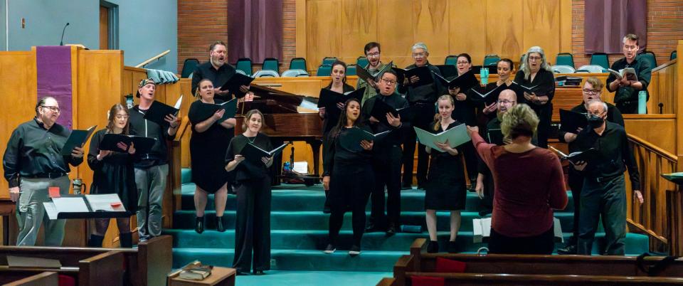 Members of the Caliente Community Chorus will be joined by a variety of other performers, artists and community members in presenting their "Measure Me, Sky" program on April 6 in Farmington.