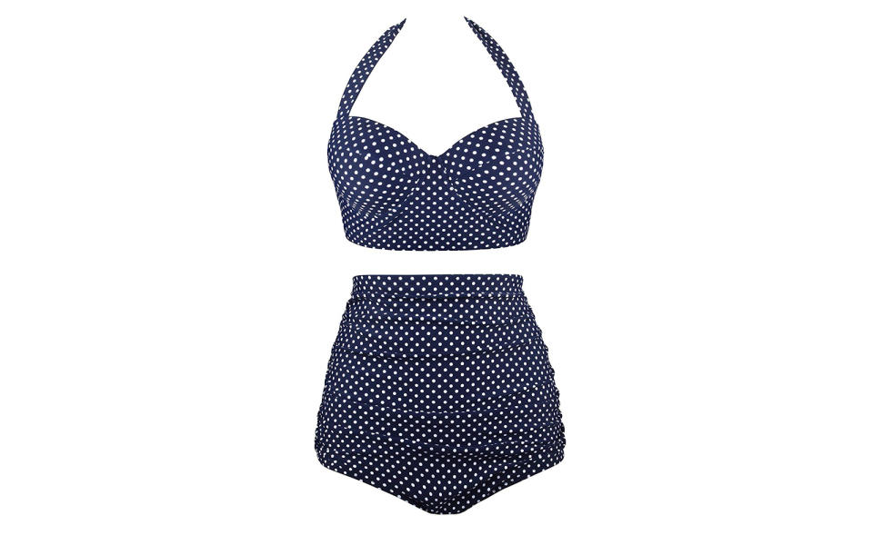 Angerella Vintage Polka Dot High Waisted Bikini Set