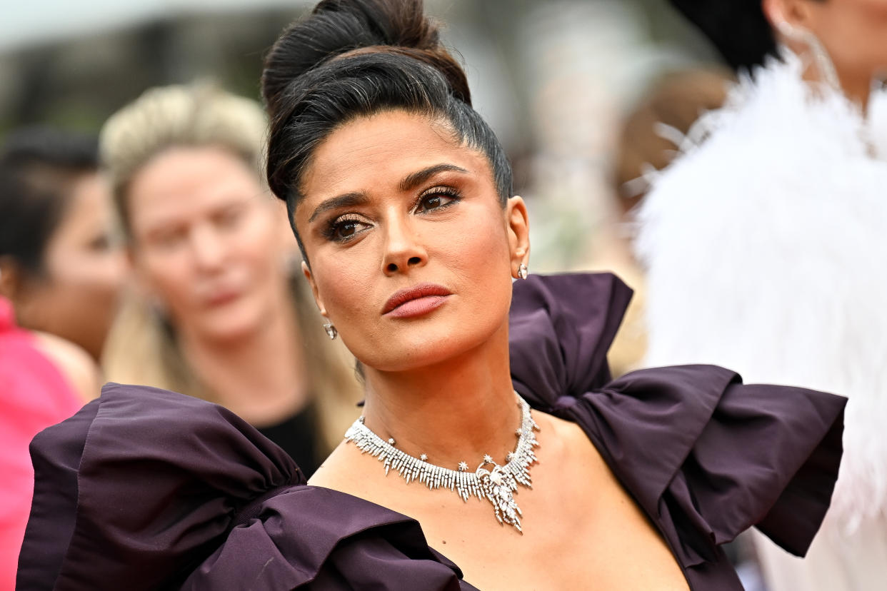 Salma Hayek en la alfombra roja de 