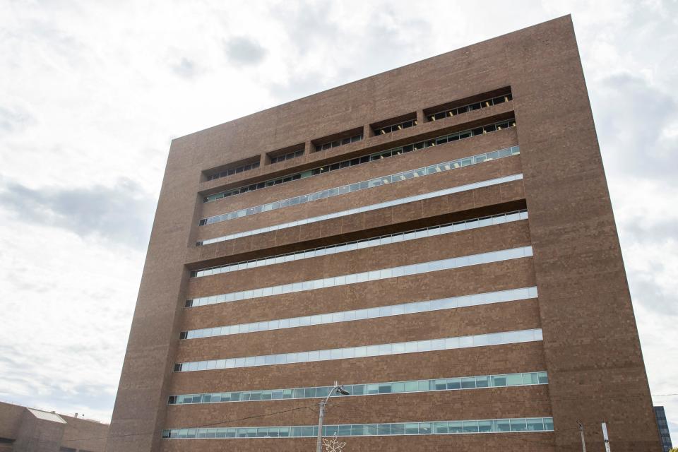 The Shelby County Criminal Justice Center, located at 201 Poplar, is seen in Memphis, Tenn., on Tuesday, November 14, 2023.