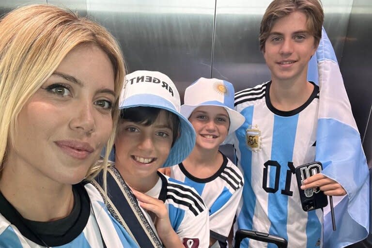 Wanda Nara compartió en las redes la vuelta a clases de sus hijos