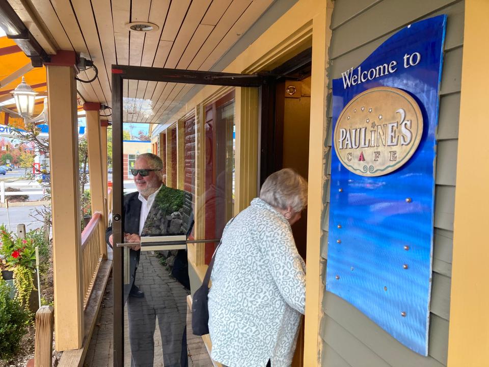 Diners enter Pauline's Cafe in South Burlington on Oct. 19, 2023.