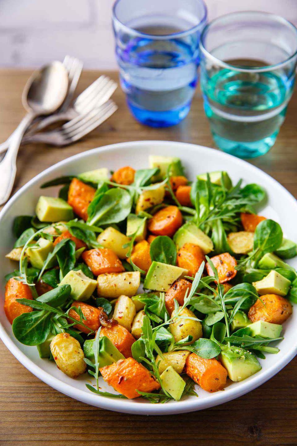 Arugula Salad with Roasted Carrots