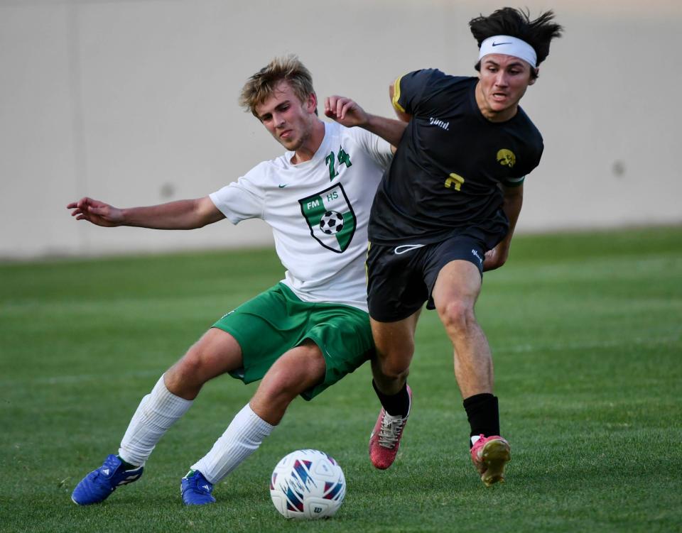 The Viera Hawks face the Green Wave of Fort Myers for the FHSAA state soccer championship Saturday, February 25, 2023. Craig Bailey/FLORIDA TODAY via USA TODAY NETWORK