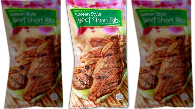 Packet of beef short ribs