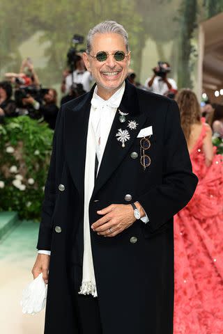 <p>Dimitrios Kambouris/Getty</p> Jeff Goldblum attends the 2024 Met Gala at the Metropolitan Museum of Art in New York City on May 6, 2024