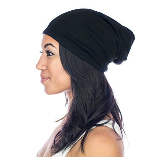 4) Satin-Lined Sleep Cap