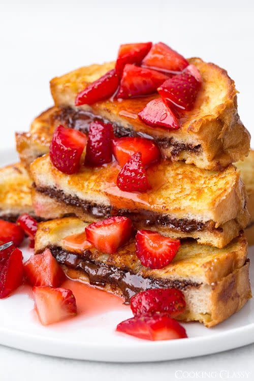 Nutella Stuffed French Toast with Strawberries